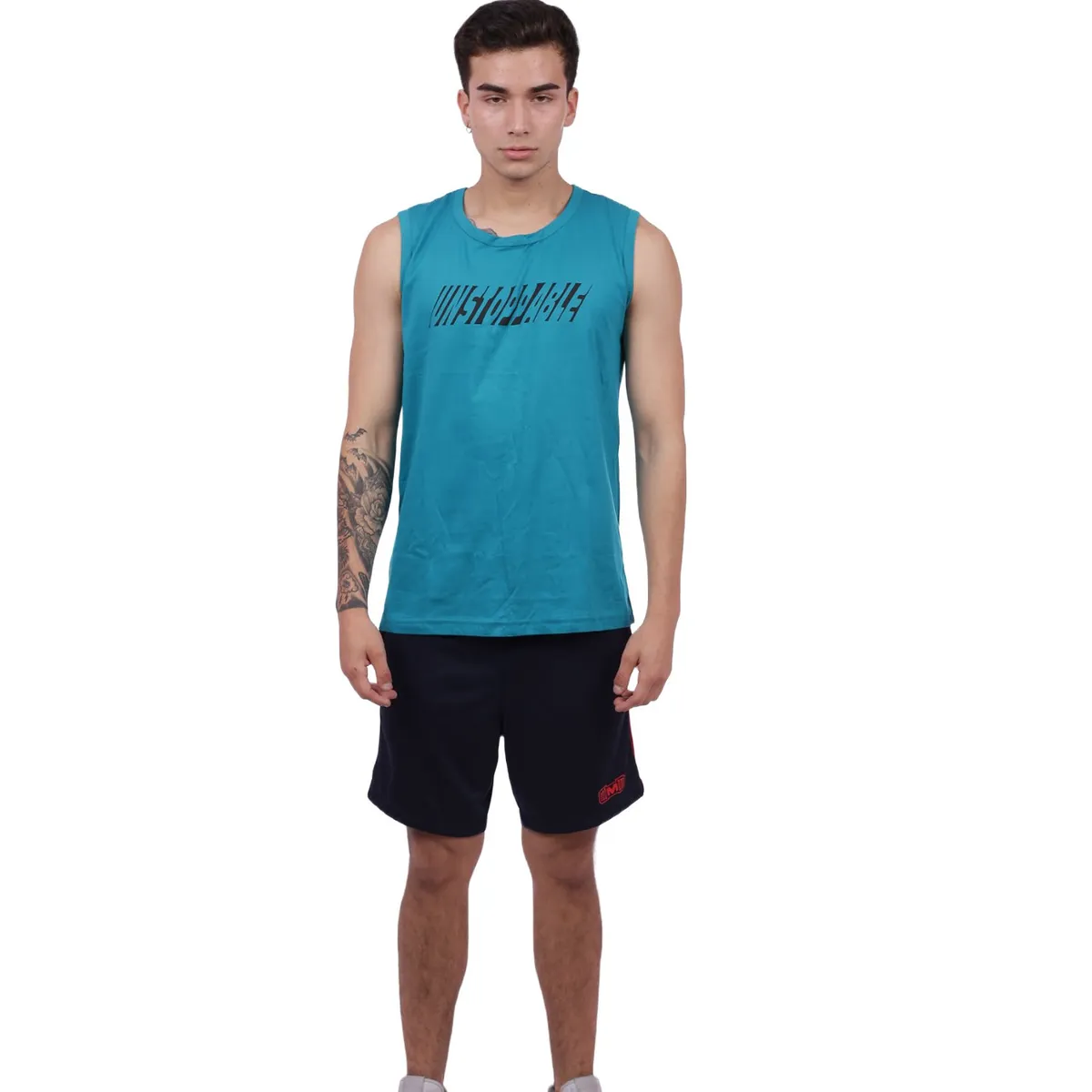M MUSCLE MUSEUM - Polo Manga Cero Color Verde Jade Unstoppable para Hombre