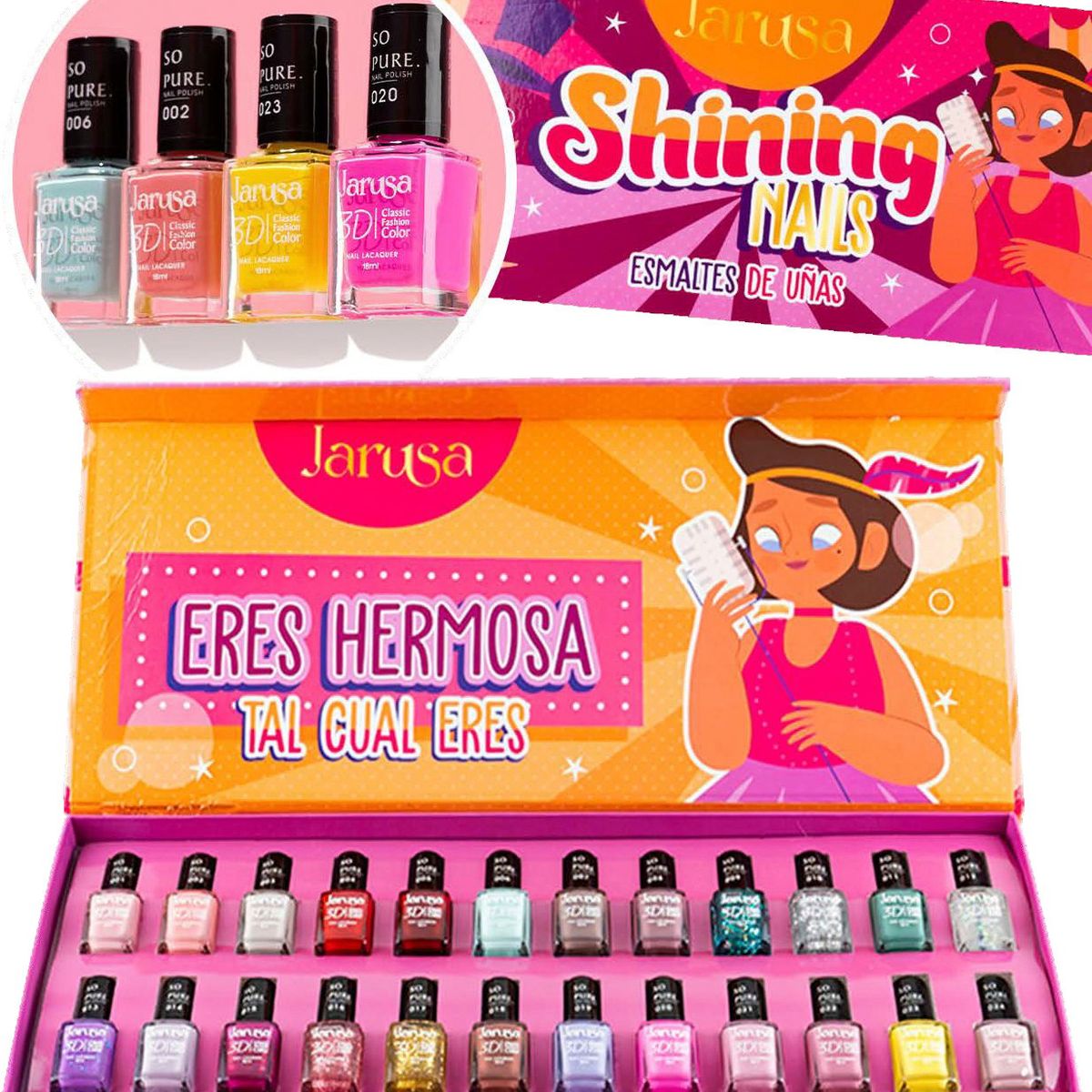 GENERICO - Box de Esmaltes  Shining Nails Jarusa 24 unidades
