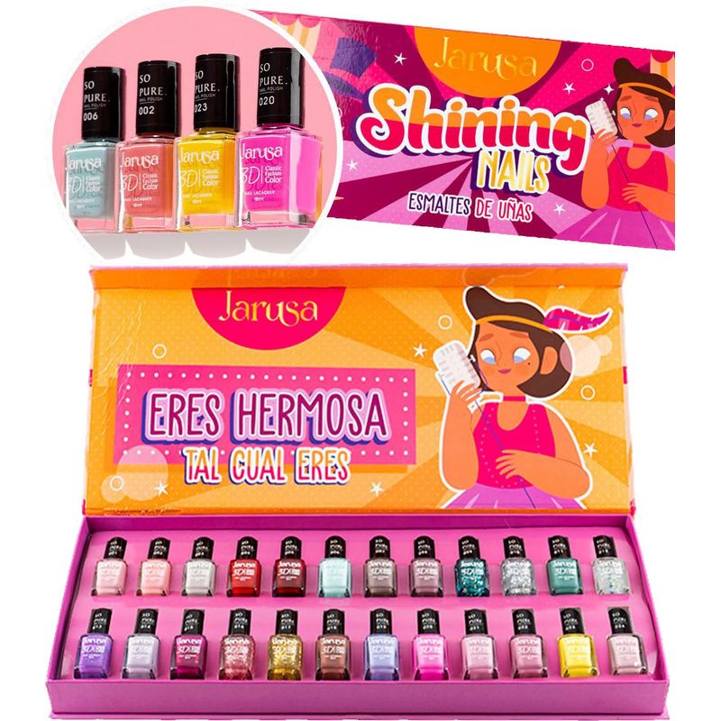 GENERICO - Box de Esmaltes  Shining Nails Jarusa 24 unidades