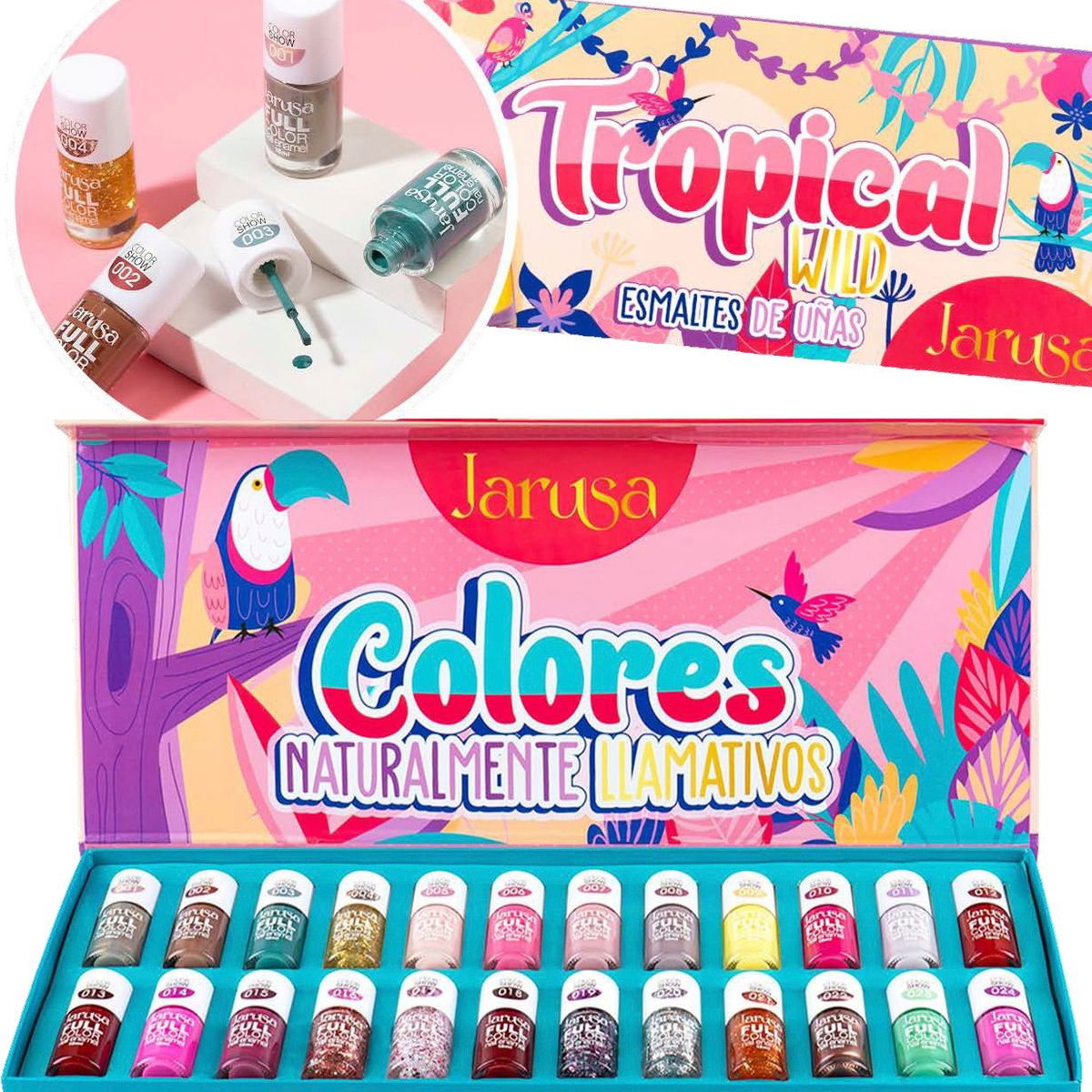 GENERICO - Box de Esmaltes  Tropical Wild Jarusa 24 unidades