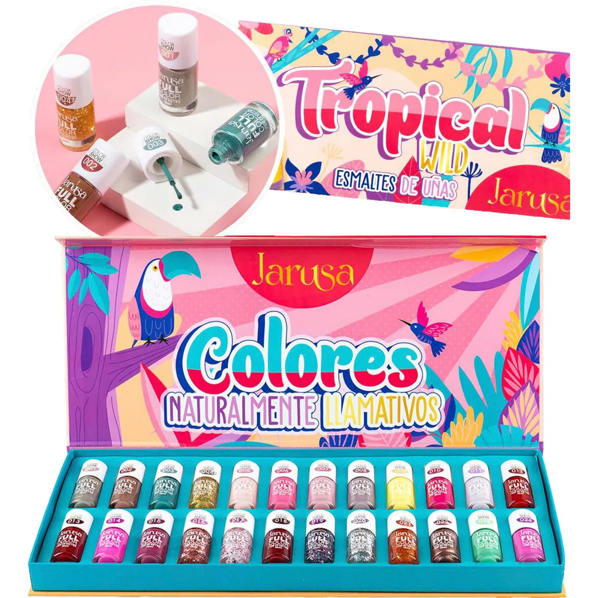 GENERICO - Box de Esmaltes  Tropical Wild Jarusa 24 unidades