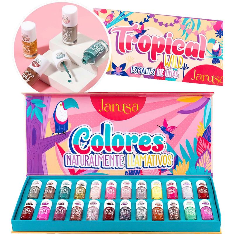 GENERICO - Box de Esmaltes  Tropical Wild Jarusa 24 unidades