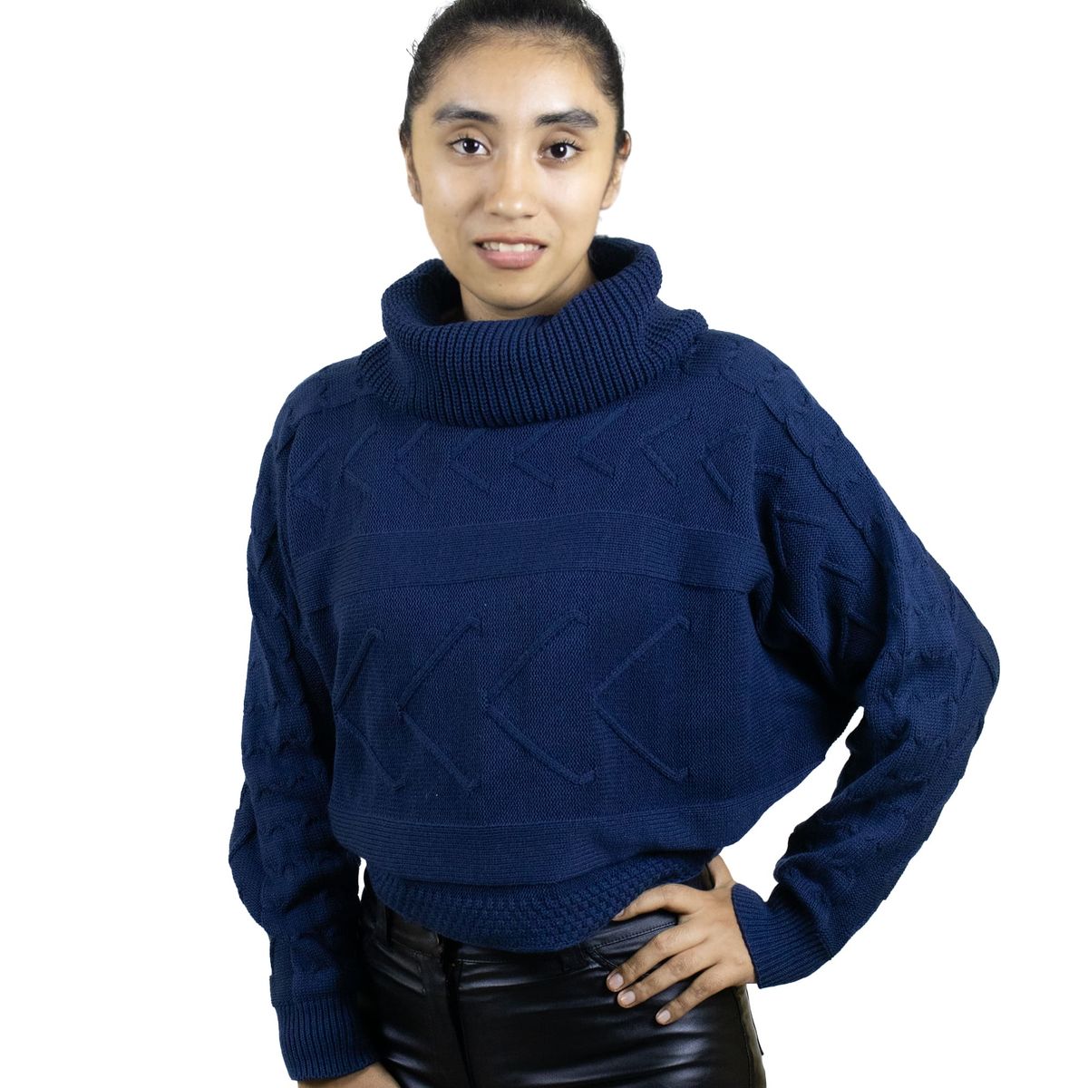 GENERICO - CHOMPA DE HILO CASUAL CUELLO ALTO