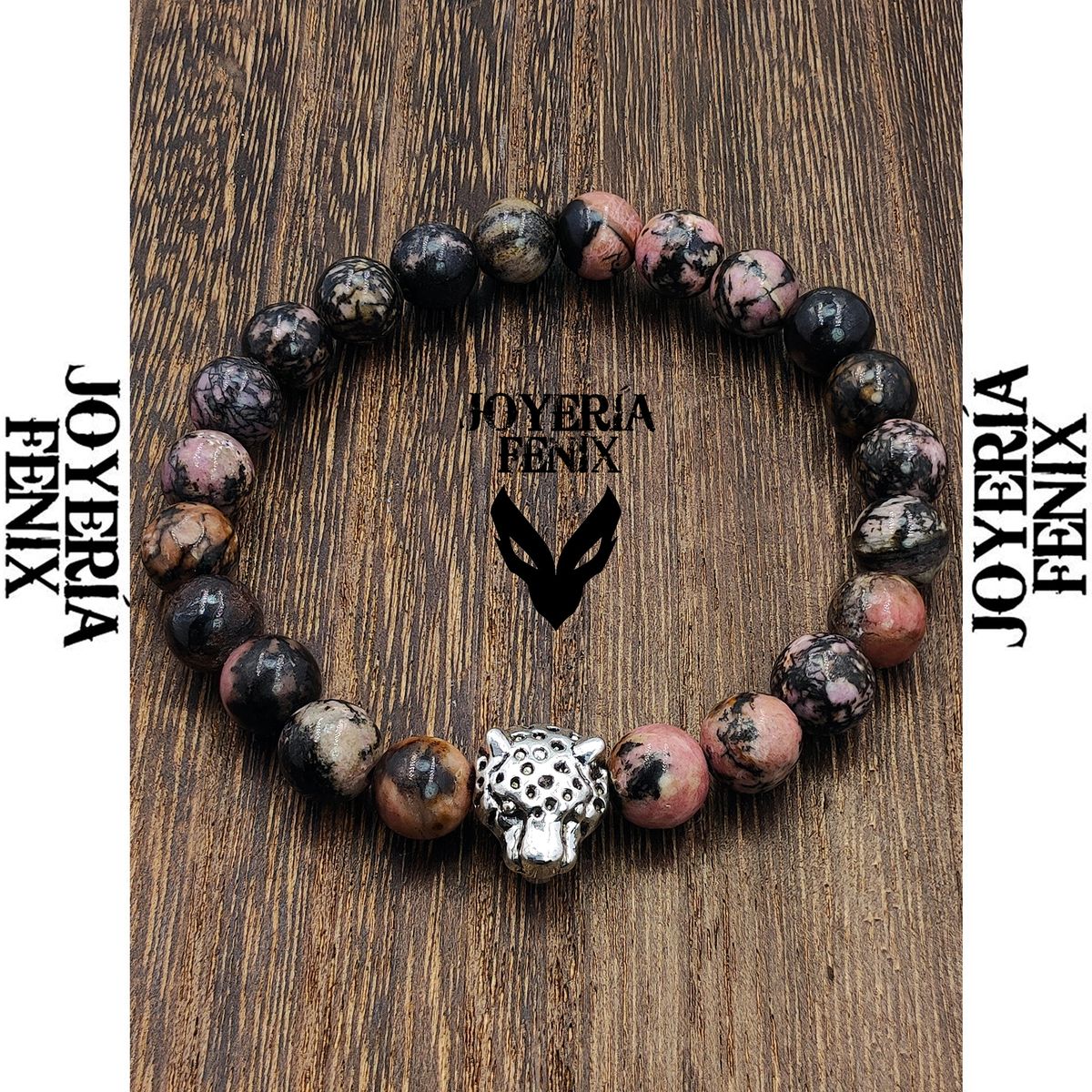 JOYERIA FENIX - Pulsera Leopardo Piedra Natural - Joyería Fénix