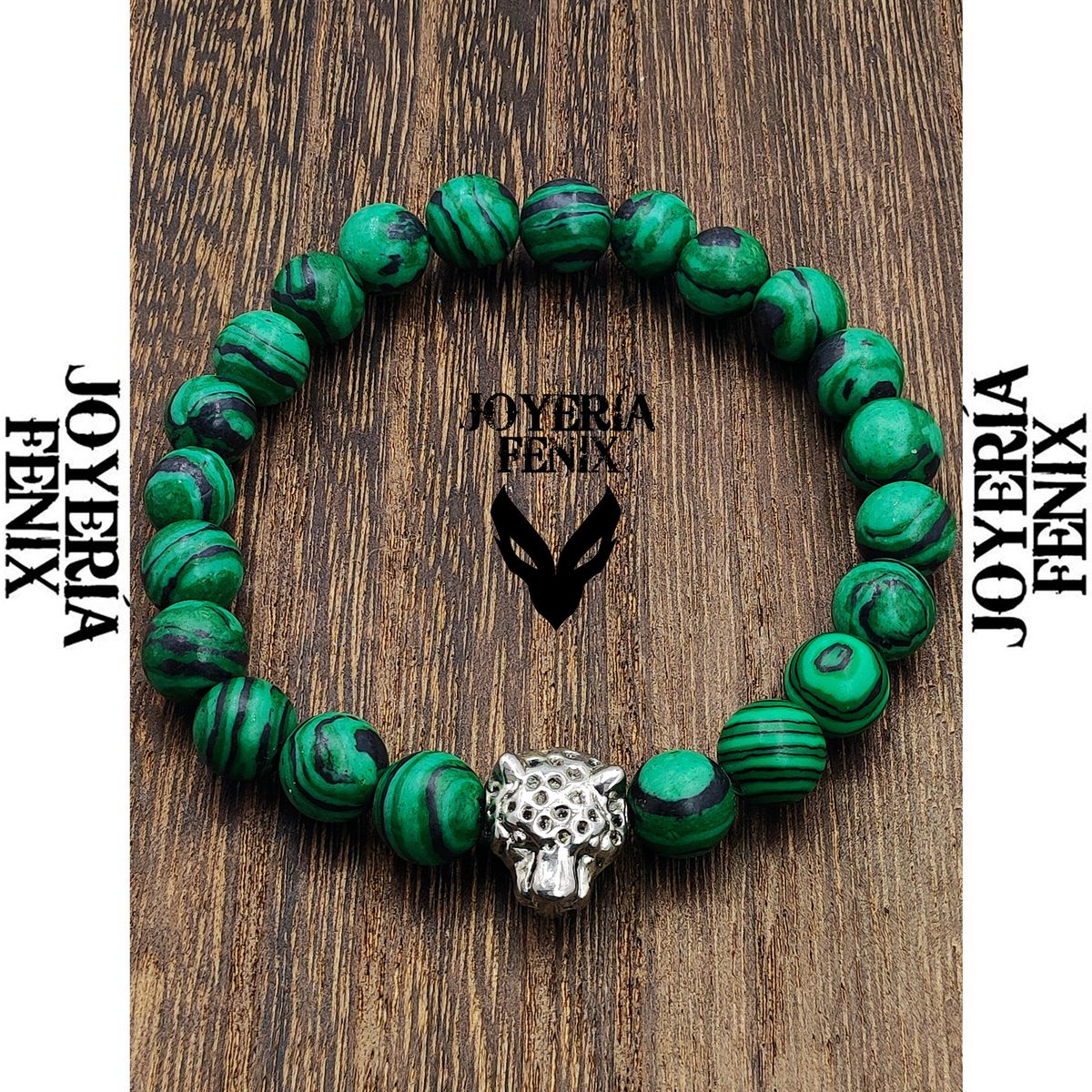 JOYERIA FENIX - Pulsera Leopardo Piedra Natural - Joyería Fénix