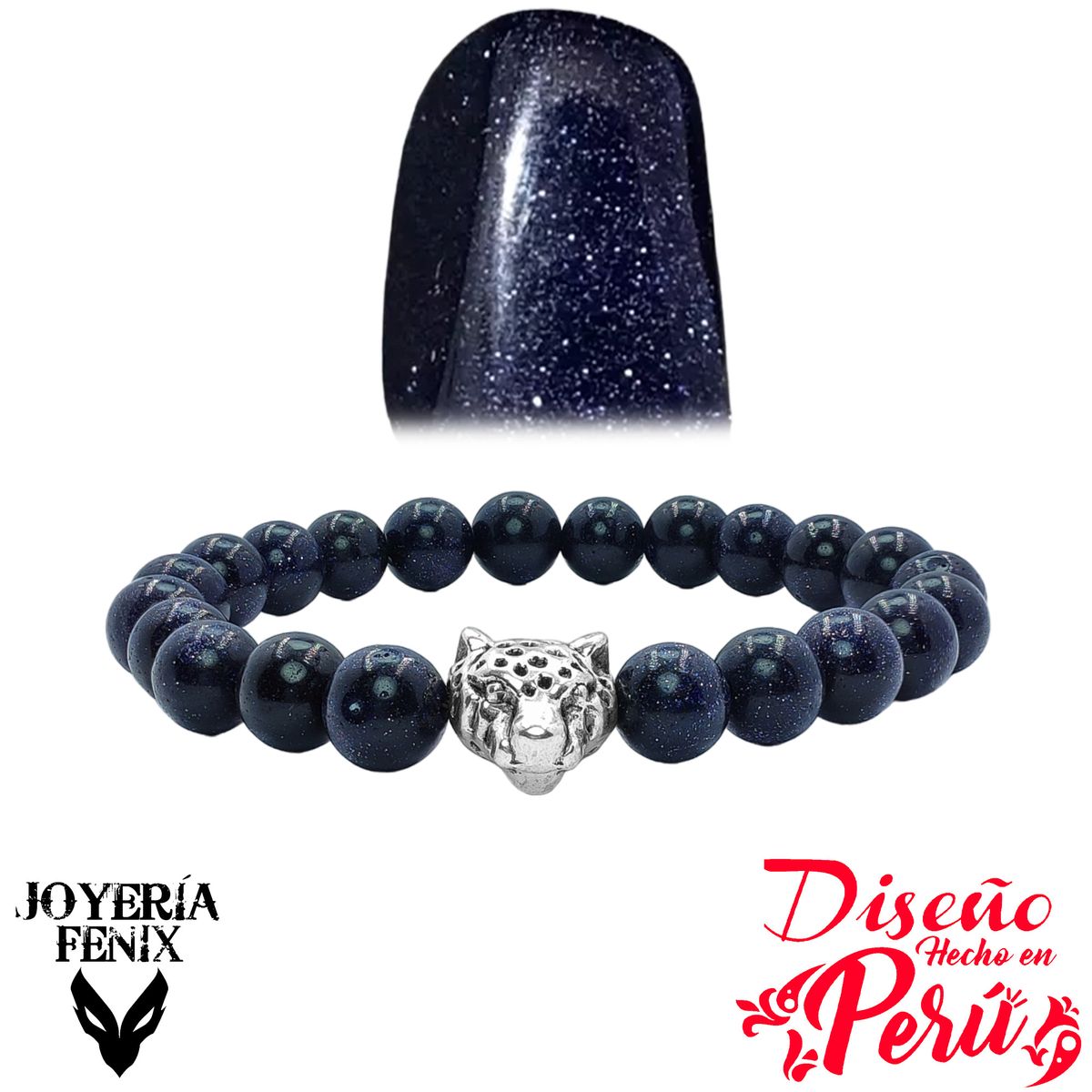 JOYERIA FENIX - Pulsera Leopardo Piedra Natural - Joyería Fénix