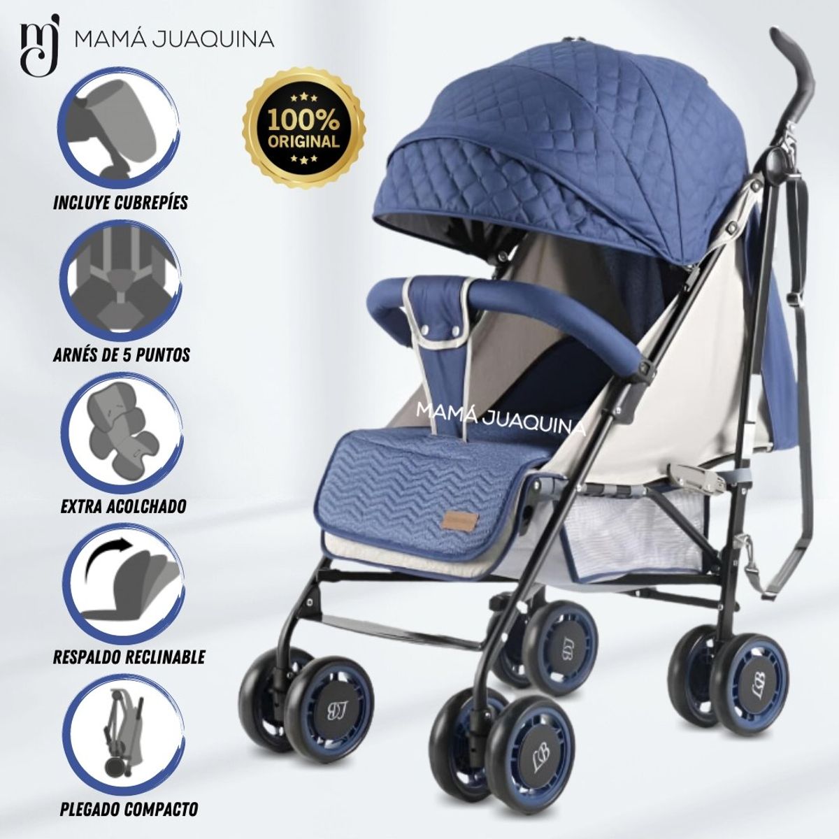 LITTLE - Coche Bastón Deportivo «POLONIA II» Blue