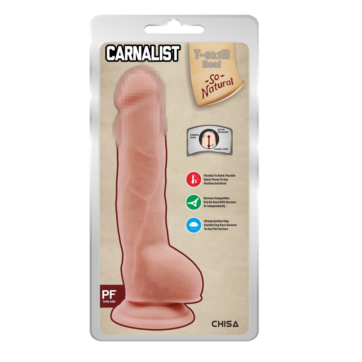 CHISA - Dildo Articulado Consolador Realista Carnalist 23.5 cm x Ø 4.2 cm
