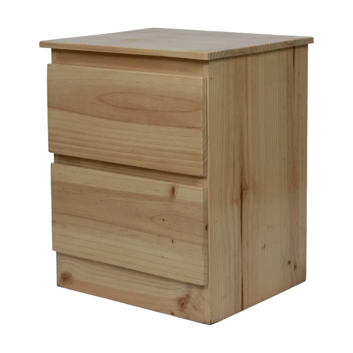 MUEBLES MACRUMO - Veladores 2 Cajones Madera Pino (SET X2)