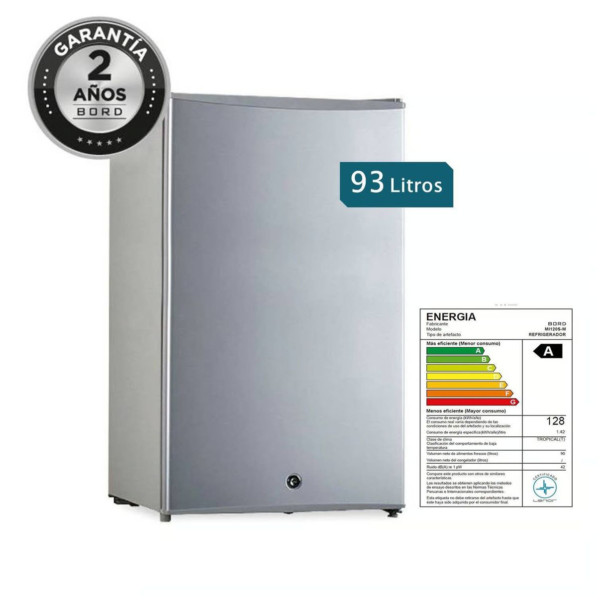 BORD - Frigobar Bord 93 Litros Silver Mi120S-M