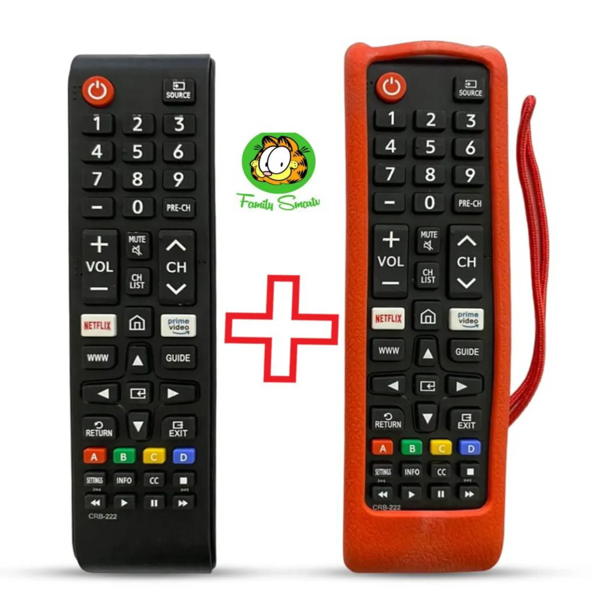 UNIVERSAL - Control Remoto Para tv Samsung Smart Botón Amazon Prime  Funda Roja