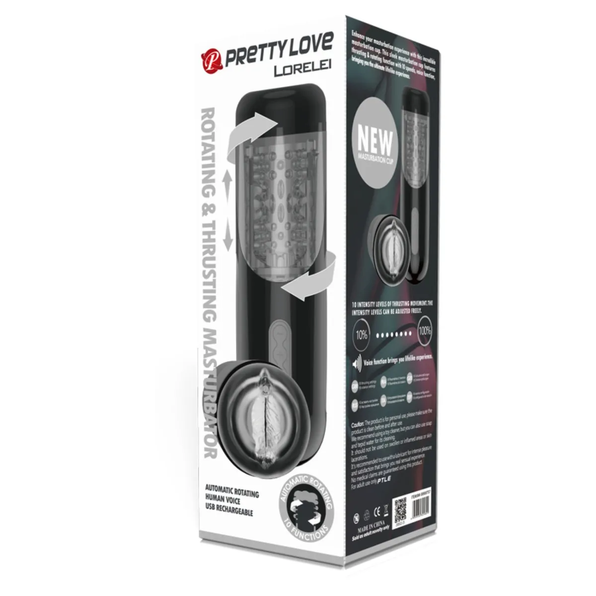 PRETTY LOVE - Masturbador Automático Lorelei Recargable USB Múltiples modos