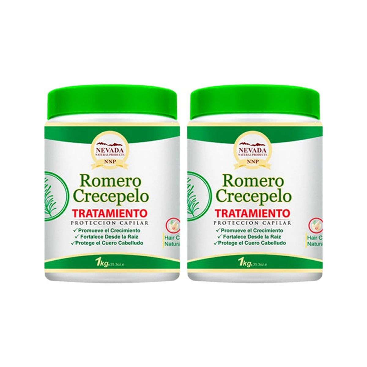 NEVADA NATURAL PRODUCTS - Romero Crecepelo Tratamiento Nevada 1Kg 2 Unidades
