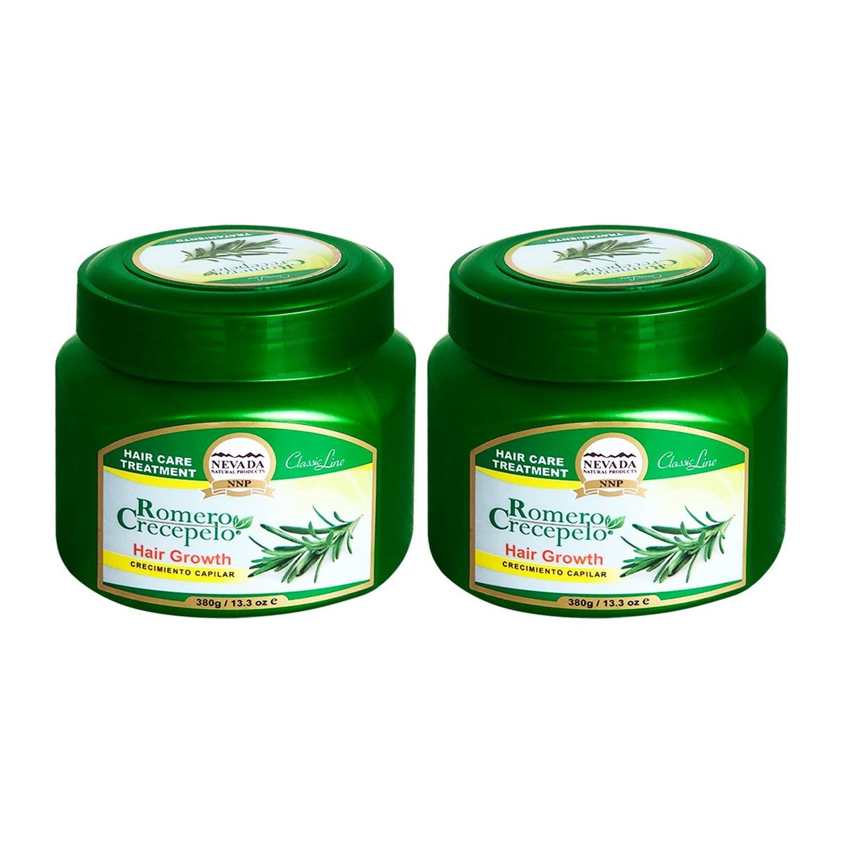 NEVADA NATURAL PRODUCTS - Crema Romero Crecepelo Crecimiento Capilar Nevada 380Gr 2 Unidades