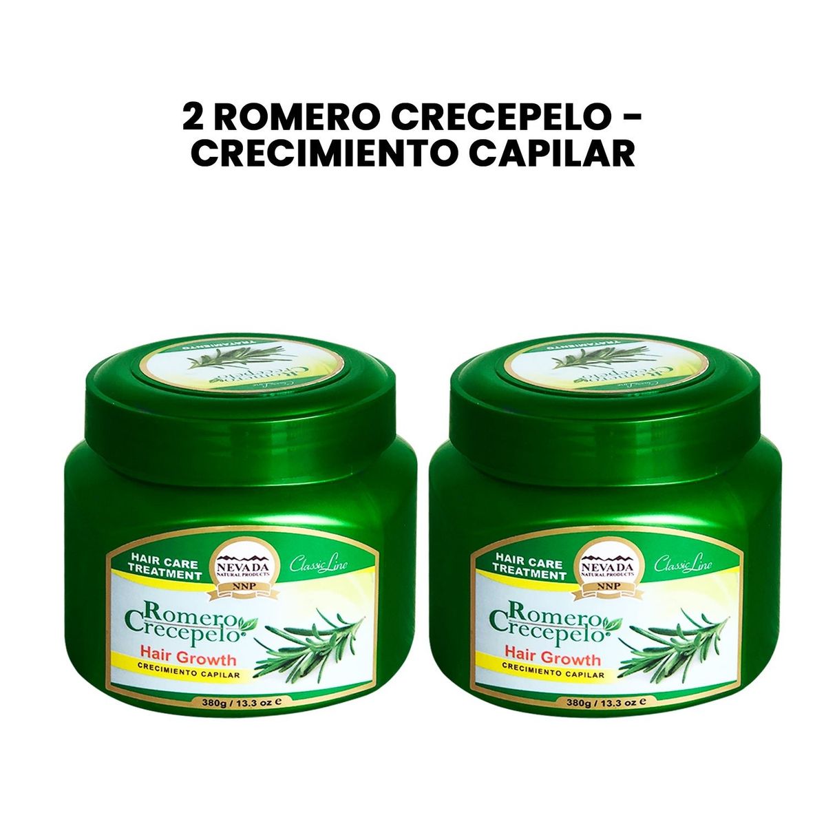 NEVADA NATURAL PRODUCTS - Crema Romero Crecepelo Crecimiento Capilar Nevada 380Gr 2 Unidades