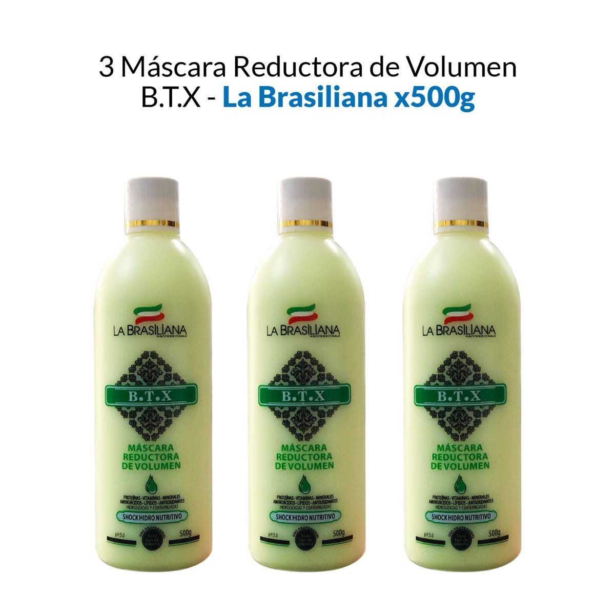 LA BRASILIANA - Shampoo Antiresiduo Limpieza Profunda La Brasiliana 500Gr 3 Unidades