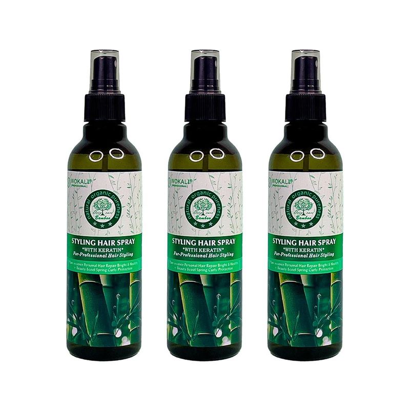WOKALI - Spray De Fibra De Bamboo Wokali 250ml 3 Unidades
