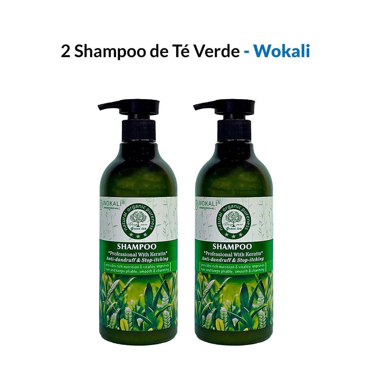 WOKALI - Shampoo De Té Verde Wokali 550ml 2 Unidades