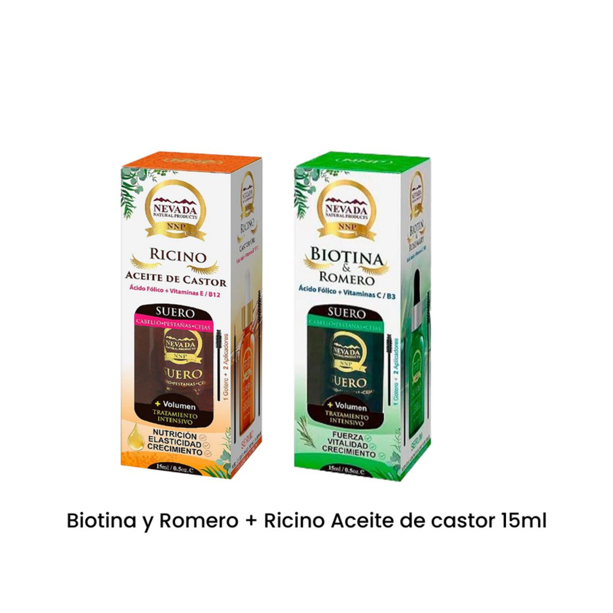 NEVADA NATURAL PRODUCTS - Biotina y Romero + Ricino Aceite de castor 15ml