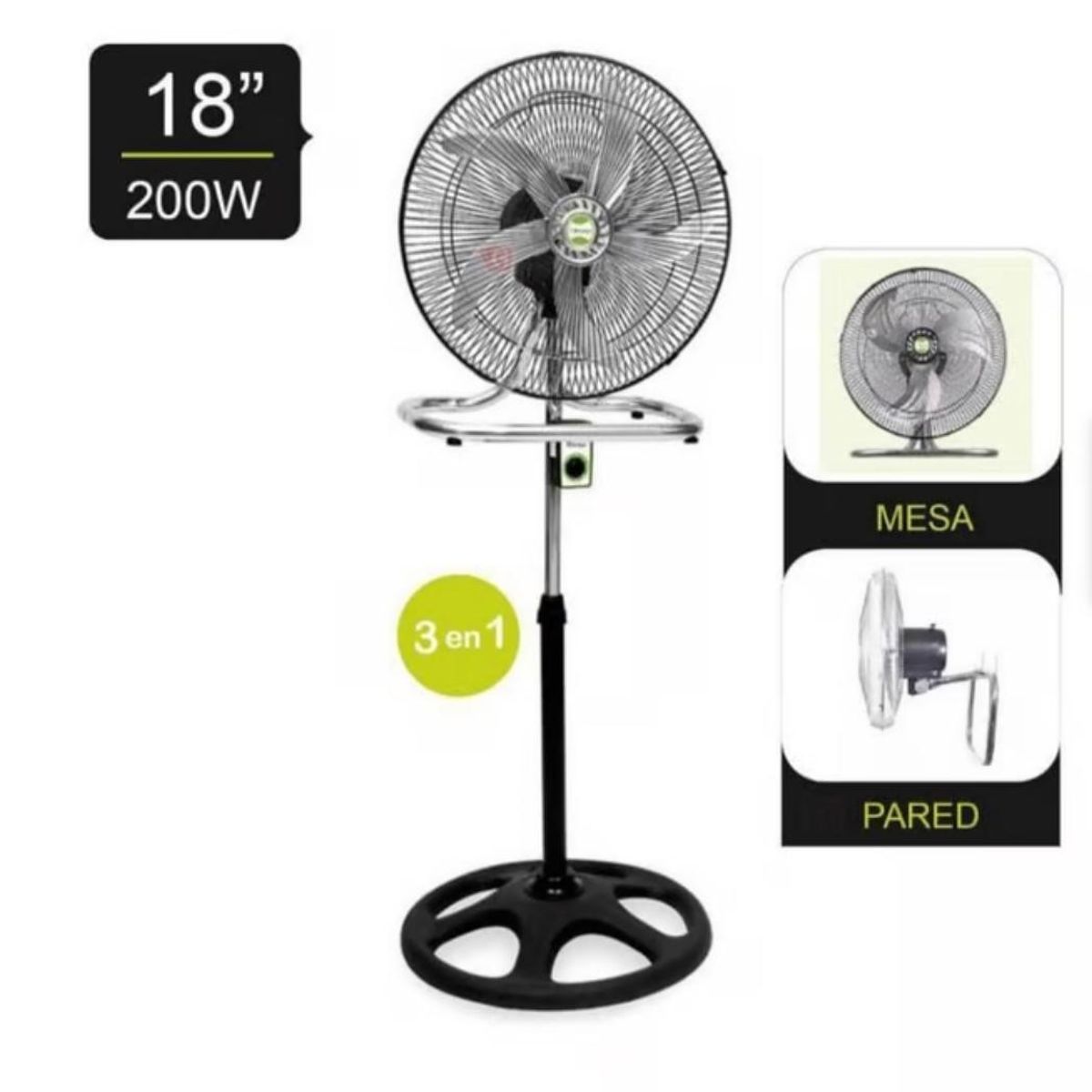 BOSSKO - Ventilador Bossko 3 En 1 Motor De 200W