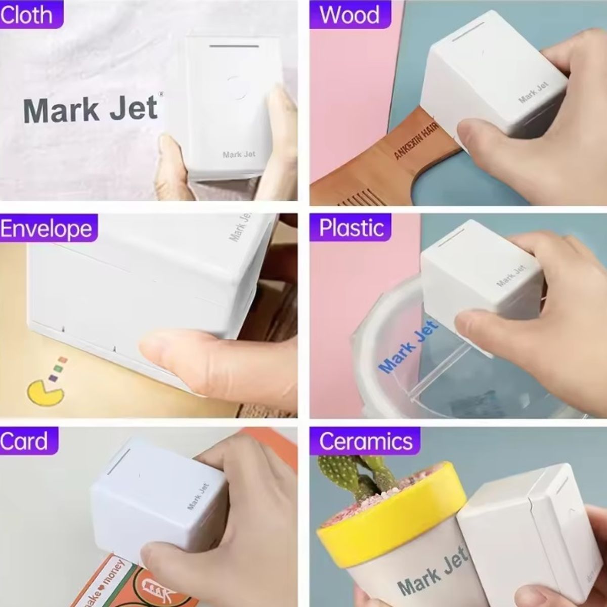 GENERICO - Mark Jet impresora a Color de inyección tinta portátil de mano móvil