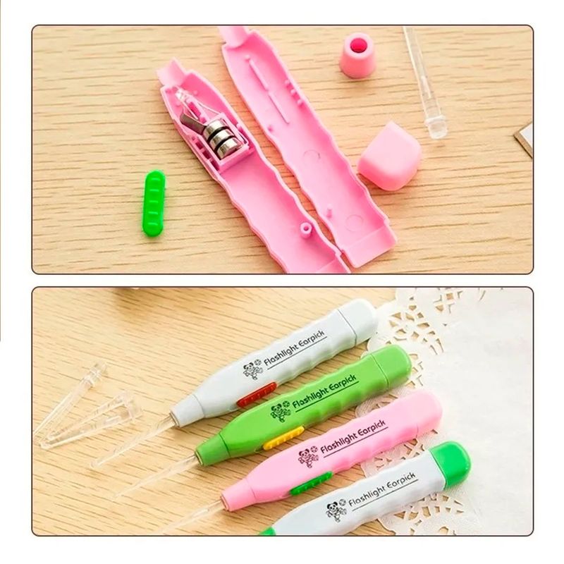 GENERICO - Limpiador de oídos para bebes y niños con luz LED