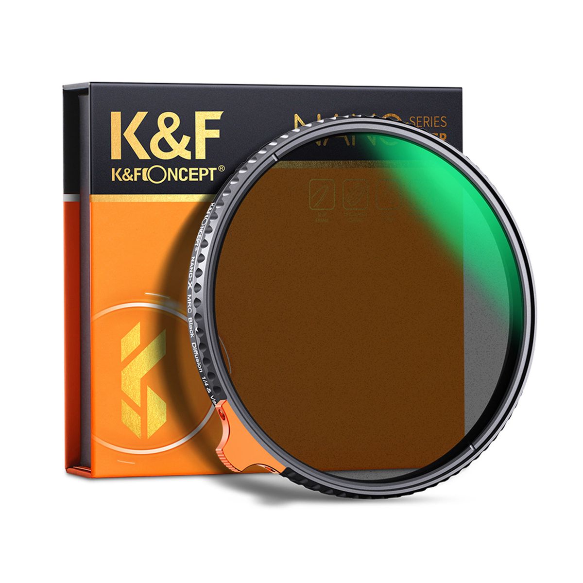 K&F CONCEPT - Filtro 2 en 1 67mm Black Mist 1/4 + ND2-ND32 Nano X - K&F Concept