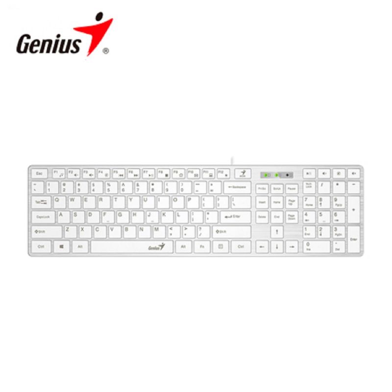 GENIUS - TECLADO GENIUS SMART SLIMSTAR 126 USB MULTIMEDIA SP WHITE