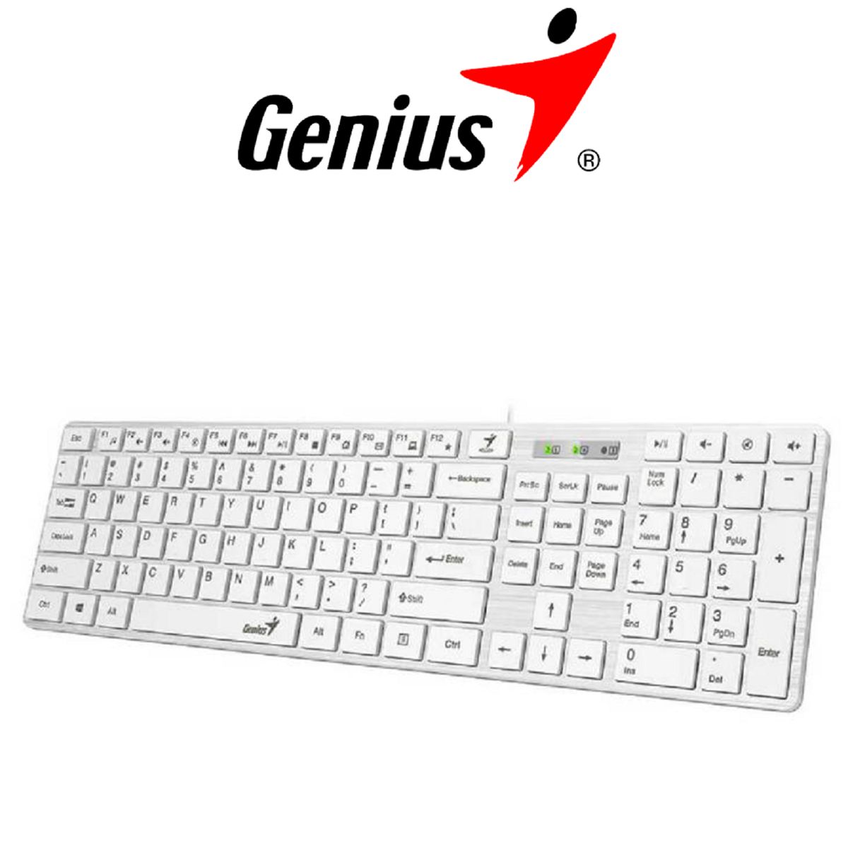 GENIUS - TECLADO GENIUS SMART SLIMSTAR 126 USB MULTIMEDIA SP WHITE
