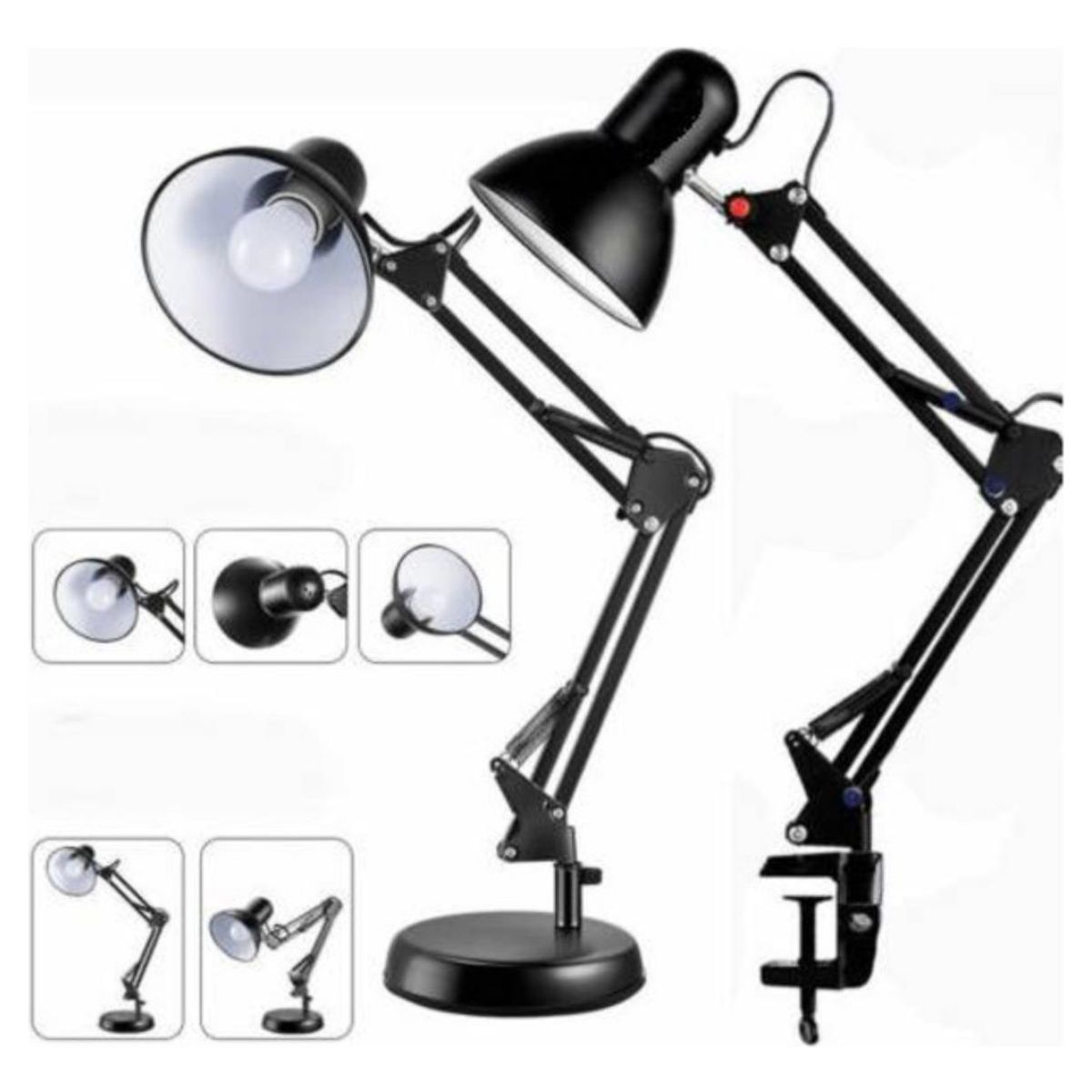 GENERICO - Lampara  De  Ingenieros  Para Escritorio  Gancho Y Mesa