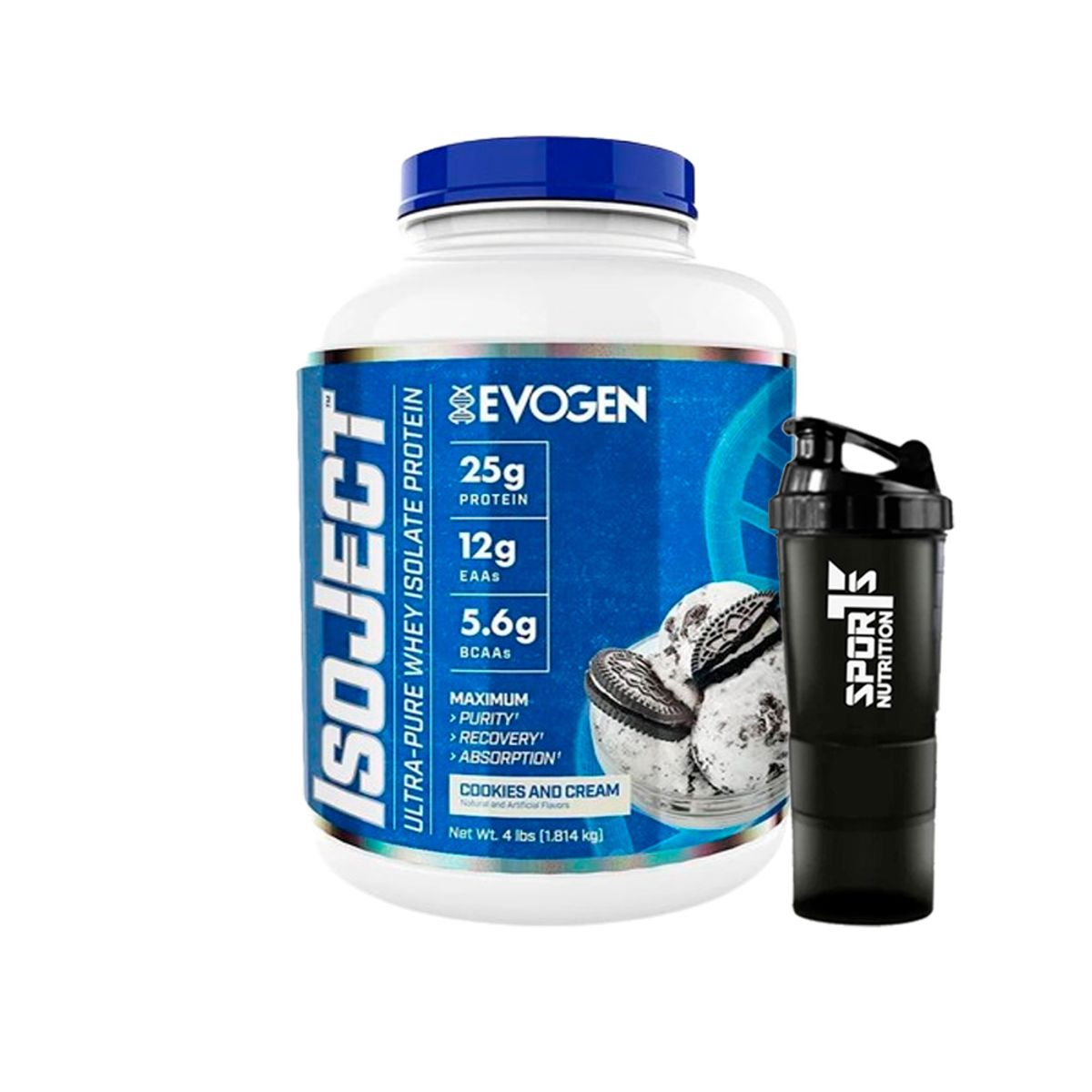 EVOGEN - Proteina Evogen ISOJECT 1.8 kg Cookies and cream + SmartShaker
