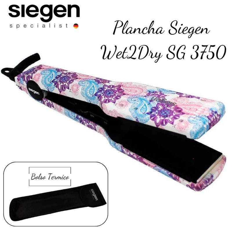 SIEGEN - Plancha Alisadora Siegen Wet2Dry  SG3570 + Estuche