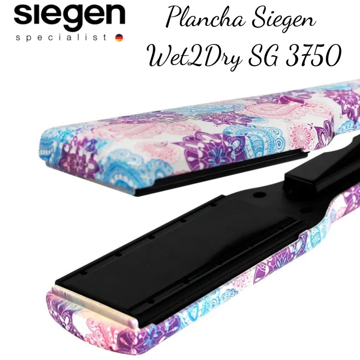 SIEGEN - Plancha Alisadora Siegen Wet2Dry  SG3570 + Estuche
