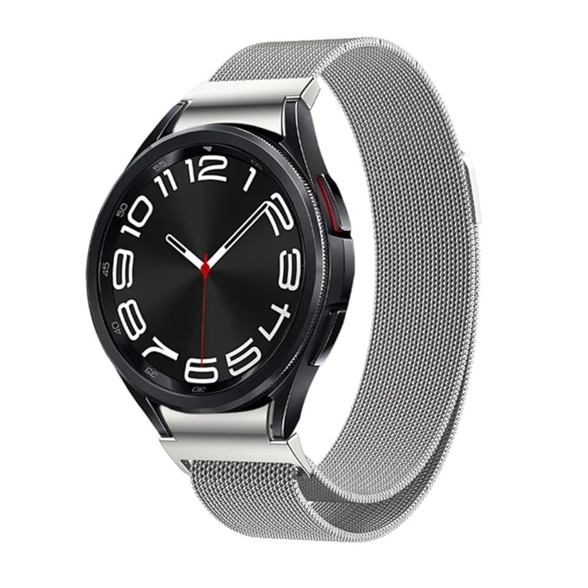 GENERICO - CORREA DE ACERO MILANÉS PARA SAMSUNG WATCH 4 - 5 - 5 PRO - 6 PLATEADO