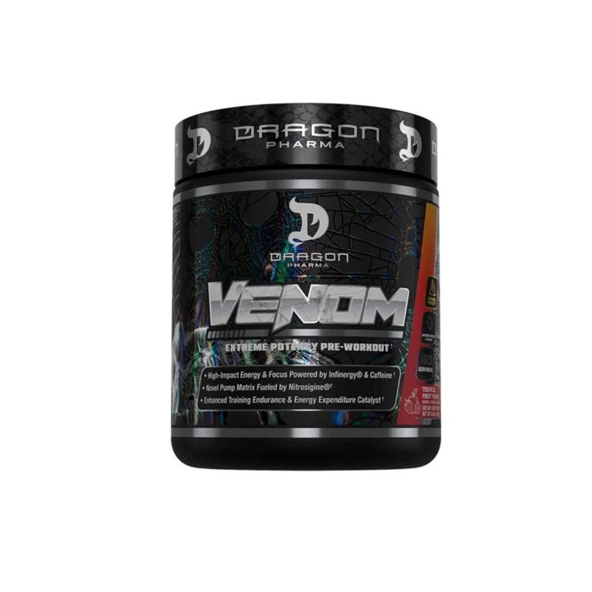  - Venom 40 servicios Pre entreno Dragon Pharma Fruit Punch-Tienda Física