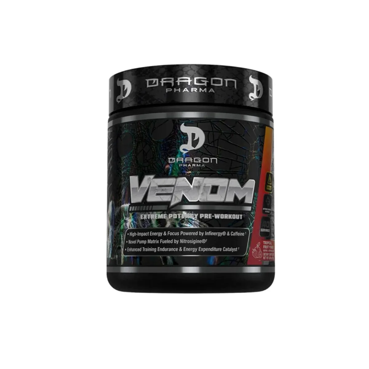  - Venom 40 servicios Pre entreno Dragon Pharma Fruit Punch-Tienda Física