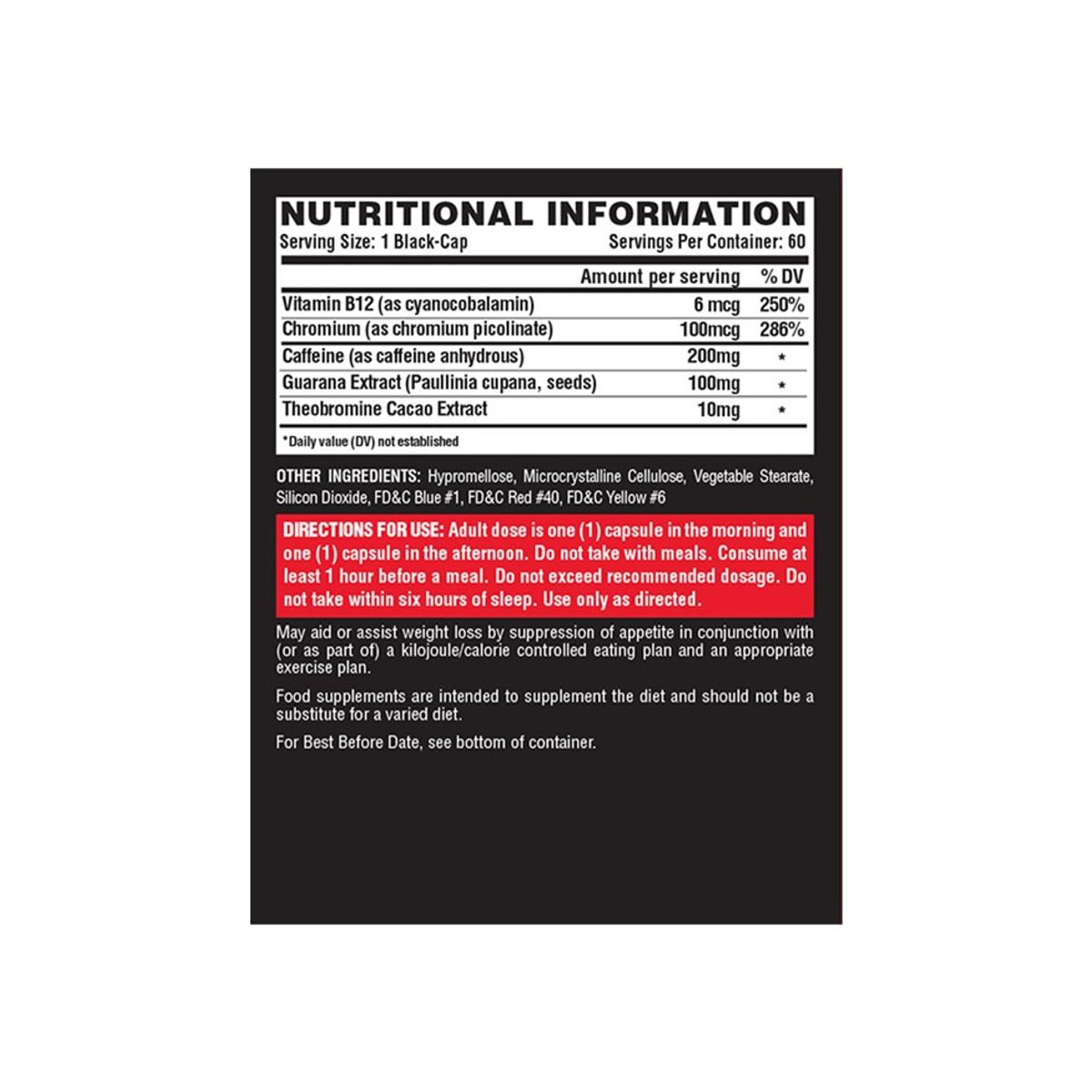 NUTREX RESEARCH - Lipo6 Black 60 Cápsulas Quemador de Grasa Nutrex - Tienda Fisica