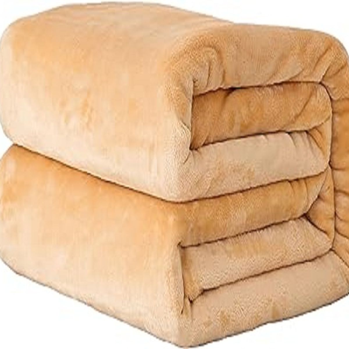 GENERICO - COLCHA 2 PLAZAS DE PELUCHE PELO CORTO BEIGE