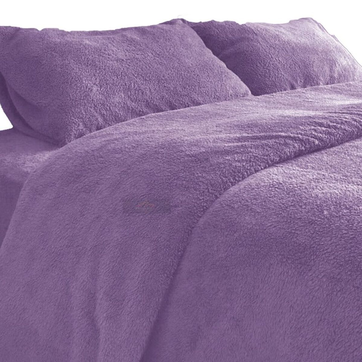 GENERICO - COLCHA  DE PELUCHE PELO CORTO QUEEN LILA