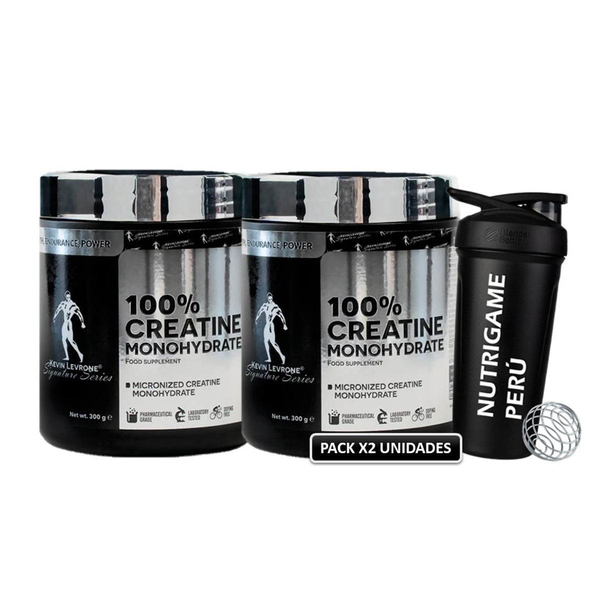 KEVIN LEVRONE - Creatina Monohidratada Kevin Levrone 300gr Pack X2 +Shaker