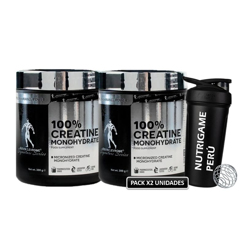 KEVIN LEVRONE - Creatina Monohidratada Kevin Levrone 300gr Pack X2 +Shaker