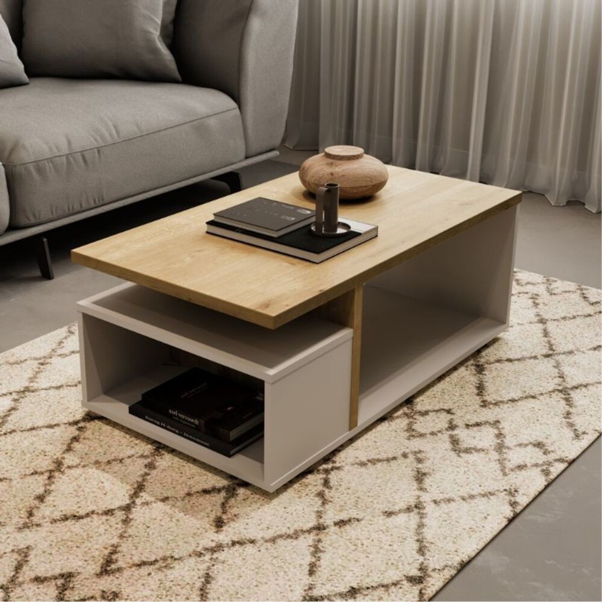 TU MESITA - Mesa de Centro Miramar color BlancoDuna TU MESITA