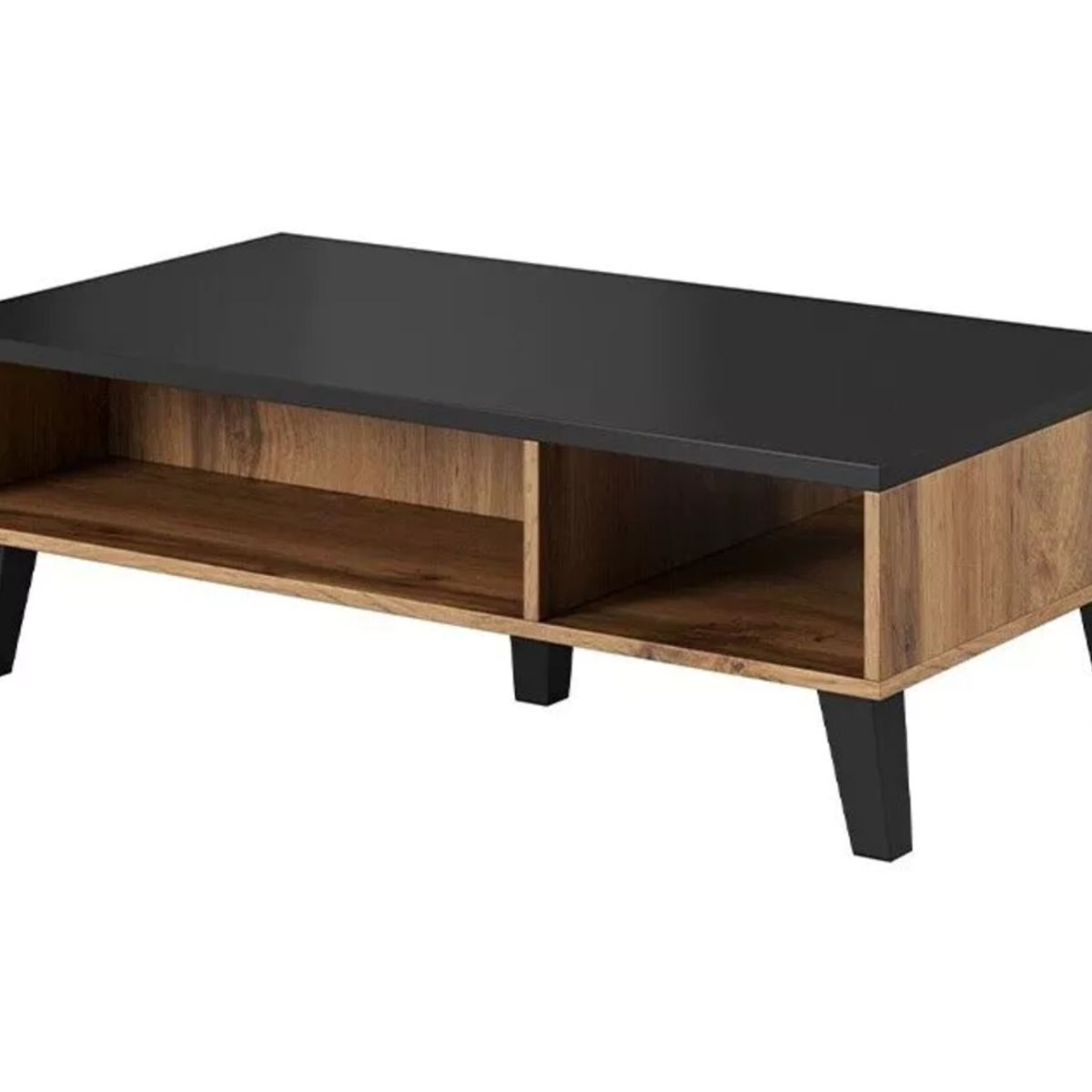 TU MESITA - Mesa de Centro Moderna Bobbie color NegroMacadamia TU MESITA