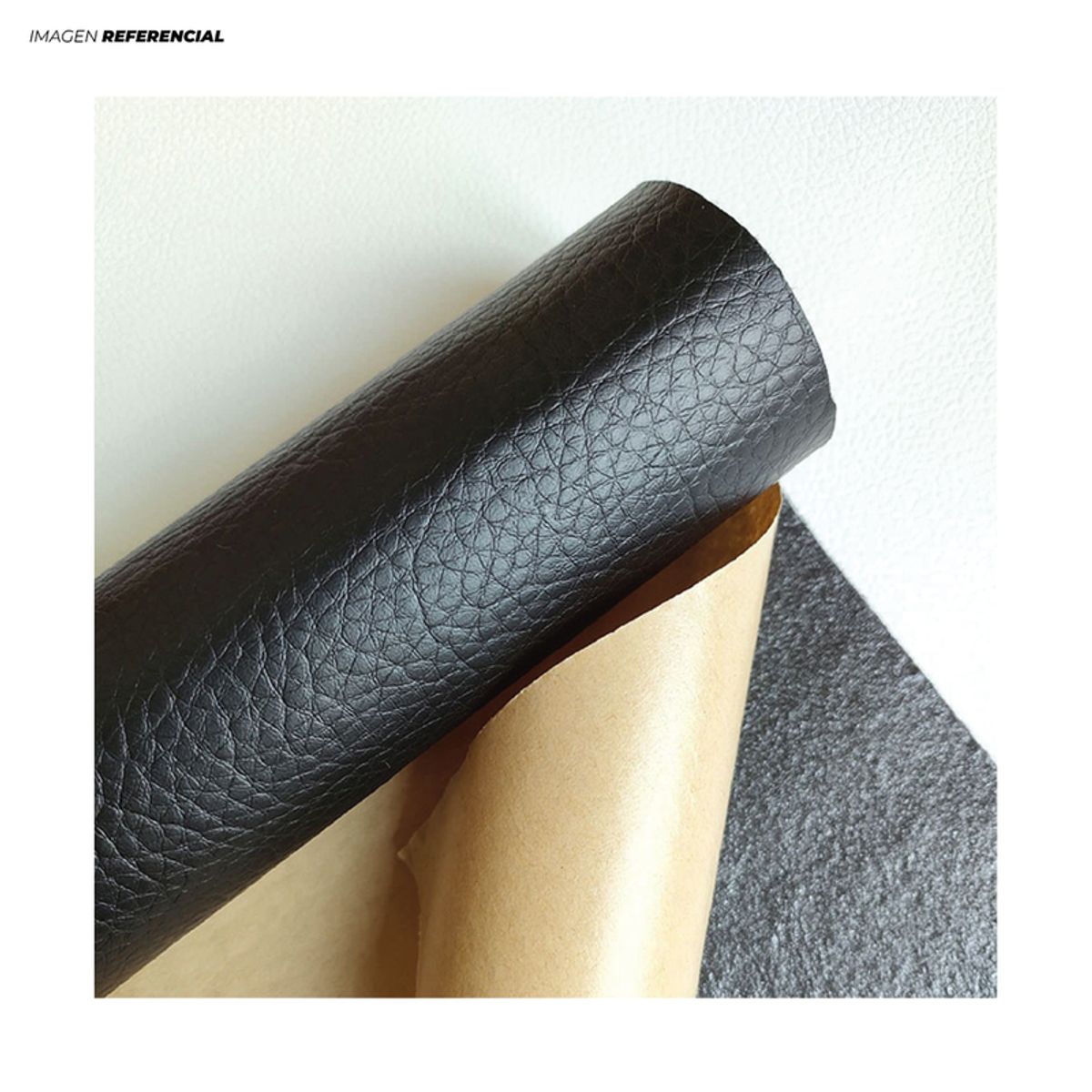 GENERICO - Cuero Sintético Autoadhesivo para Reparación Negro