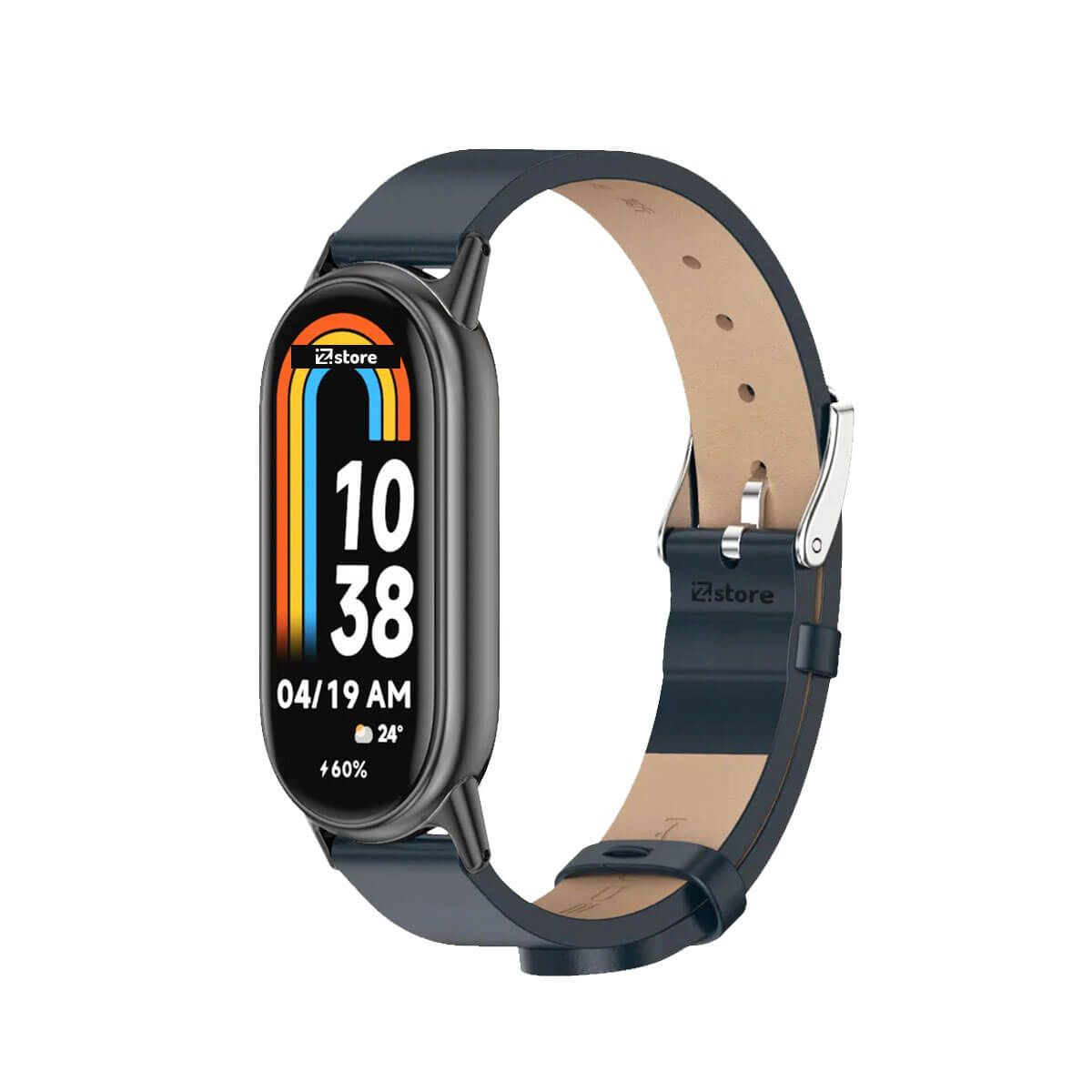 GENERICO - Correa de Cuero Para Xiaomi Mi Band 8 Azul