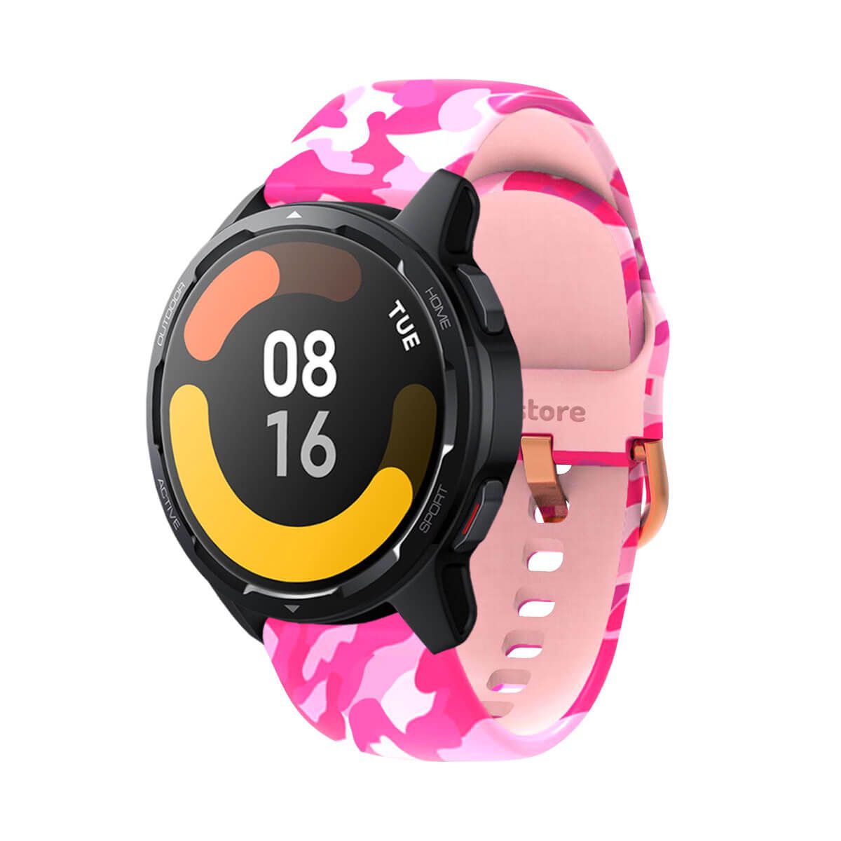 GENERICO - Correa Para Xiaomi Watch S1 Active Camuflado  Fucsia