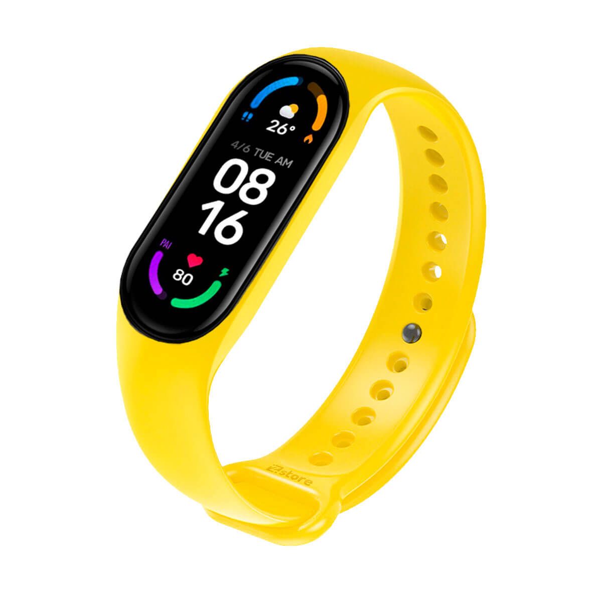 GENERICO - Correa Para Xiaomi Mi Band 5 y 6  Amarillo