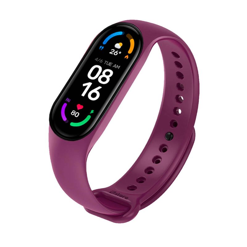 GENERICO - Correa Para Xiaomi Mi Band 5 y 6  Ciruela
