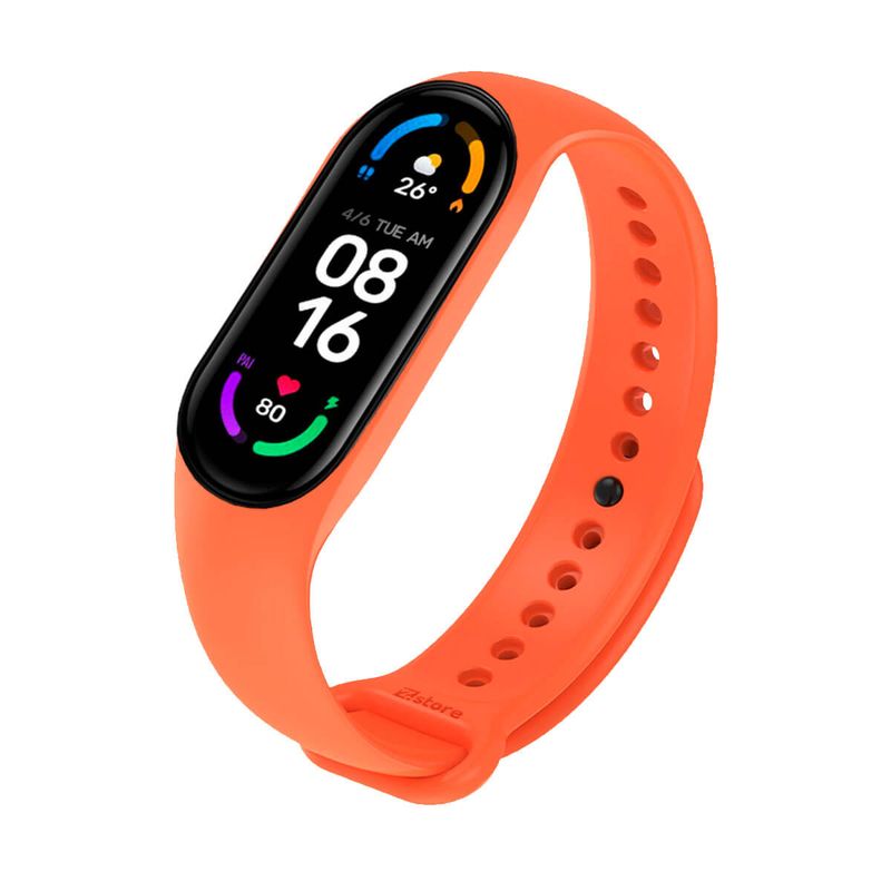 GENERICO - Correa Para Xiaomi Mi Band 5 y 6  Naranja