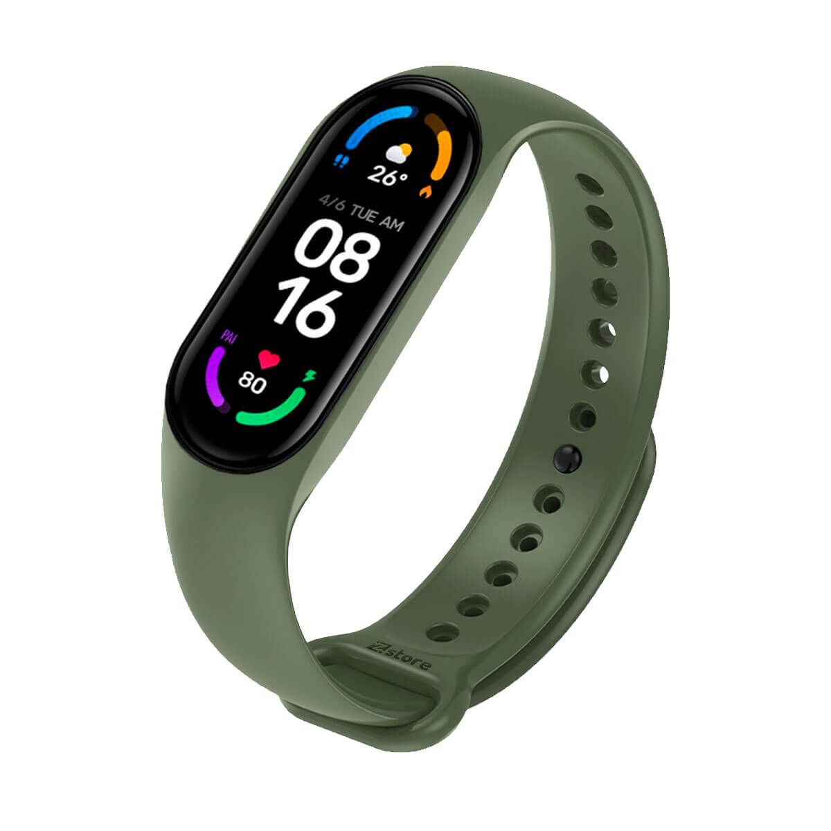 GENERICO - Correa Para Xiaomi Mi Band 5 y 6  Verde Militar